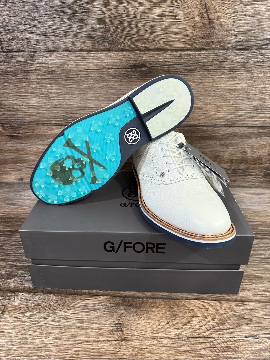New With Box G/Fore Saddle Gallivanter Golf Shoe Sz 12.5 Snow/ Twilight